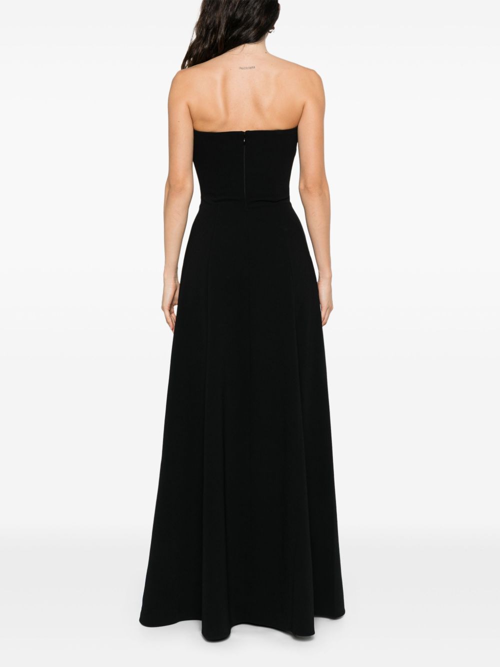 Solace London Helena Off-Shoulder Flared-Hem Maxi Dress Black