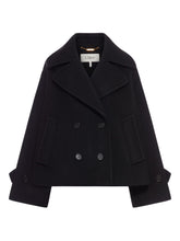 Chloè Double-Breasted Wool Coat Black