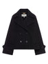 Chloè Double-Breasted Wool Coat Black