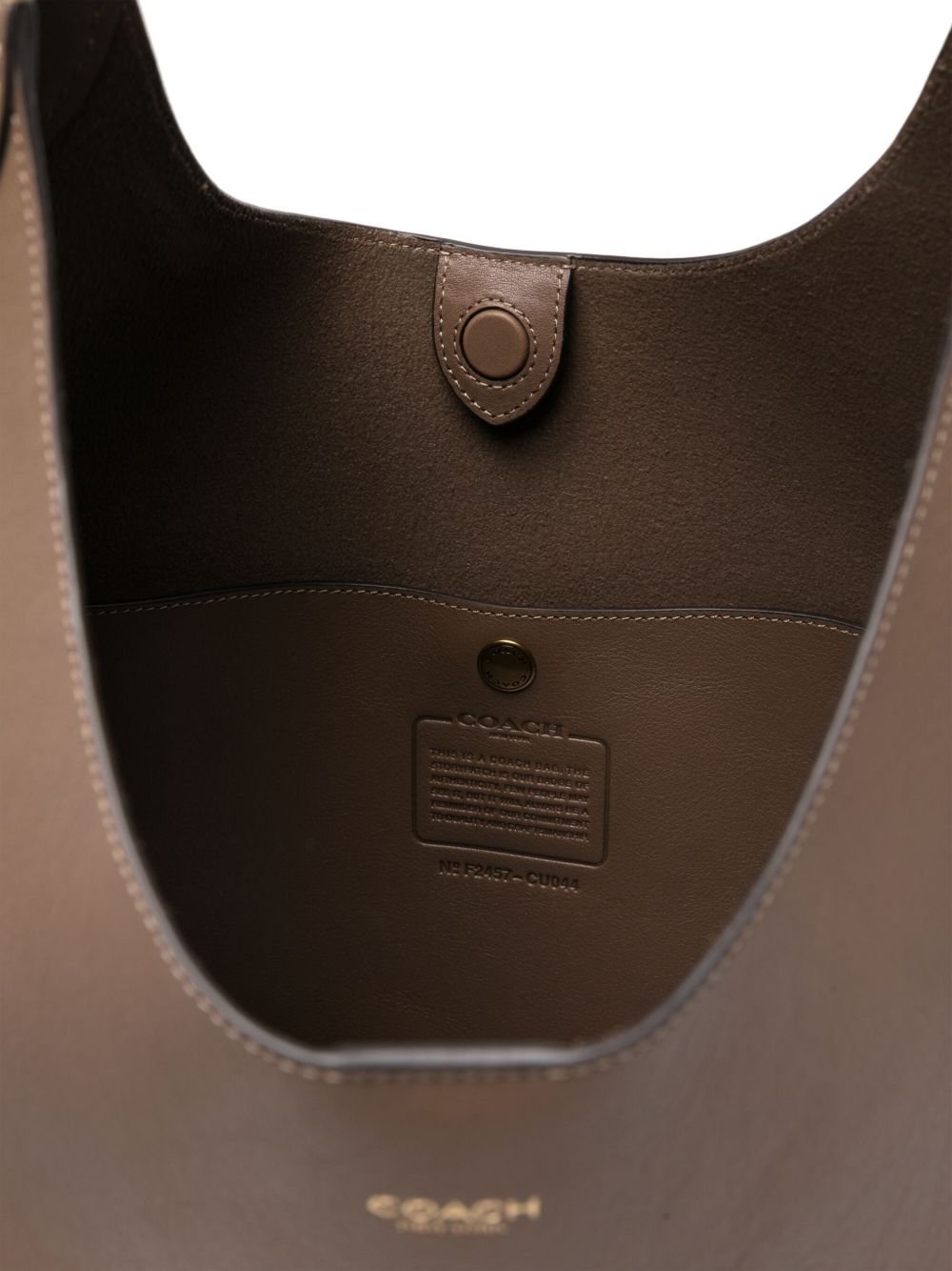 Coach Brooklyn Leather Hobo Bag Dove Grey