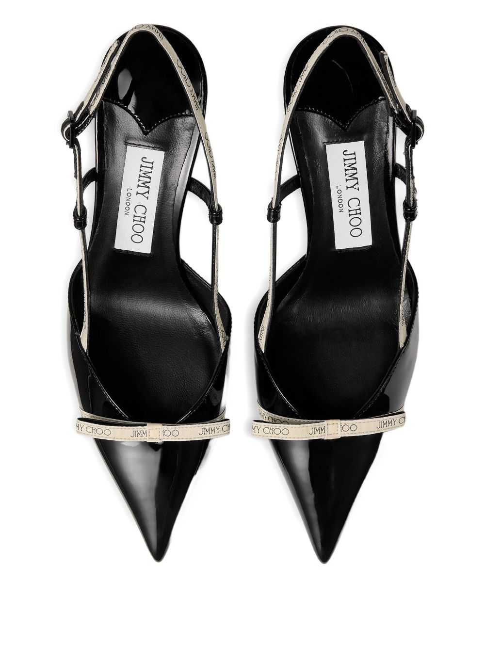 Jimmy Choo Patent Leather Camila 65 Slingback Pumps Black black