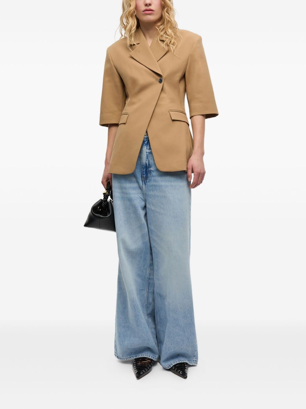 Ganni Baggy Organic Cotton Denim Jeans in Clear Blue Clear Blue