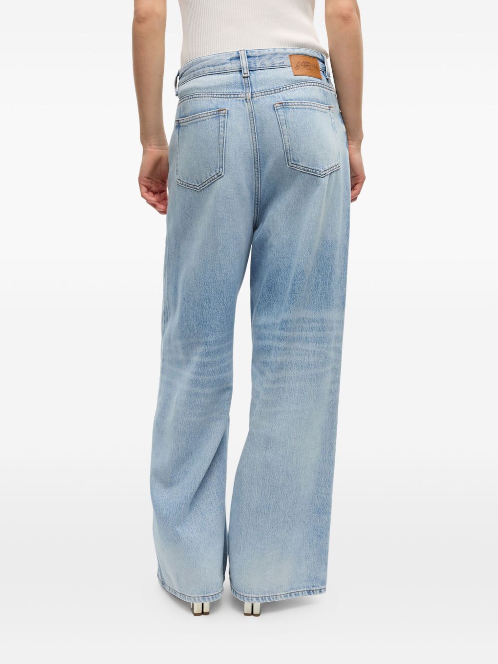 Ganni Baggy Organic Cotton Denim Jeans in Clear Blue Clear Blue