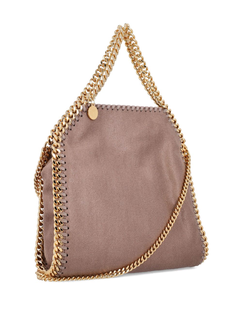 Stella McCartney Falabella Tiny Chain-Link Crossbody Bag Beige