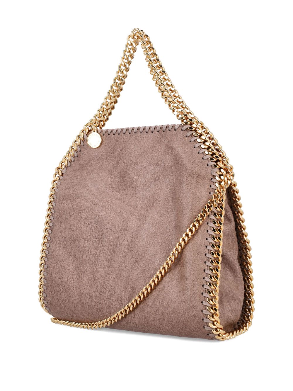 Stella McCartney Falabella Tiny Chain-Link Crossbody Bag Beige