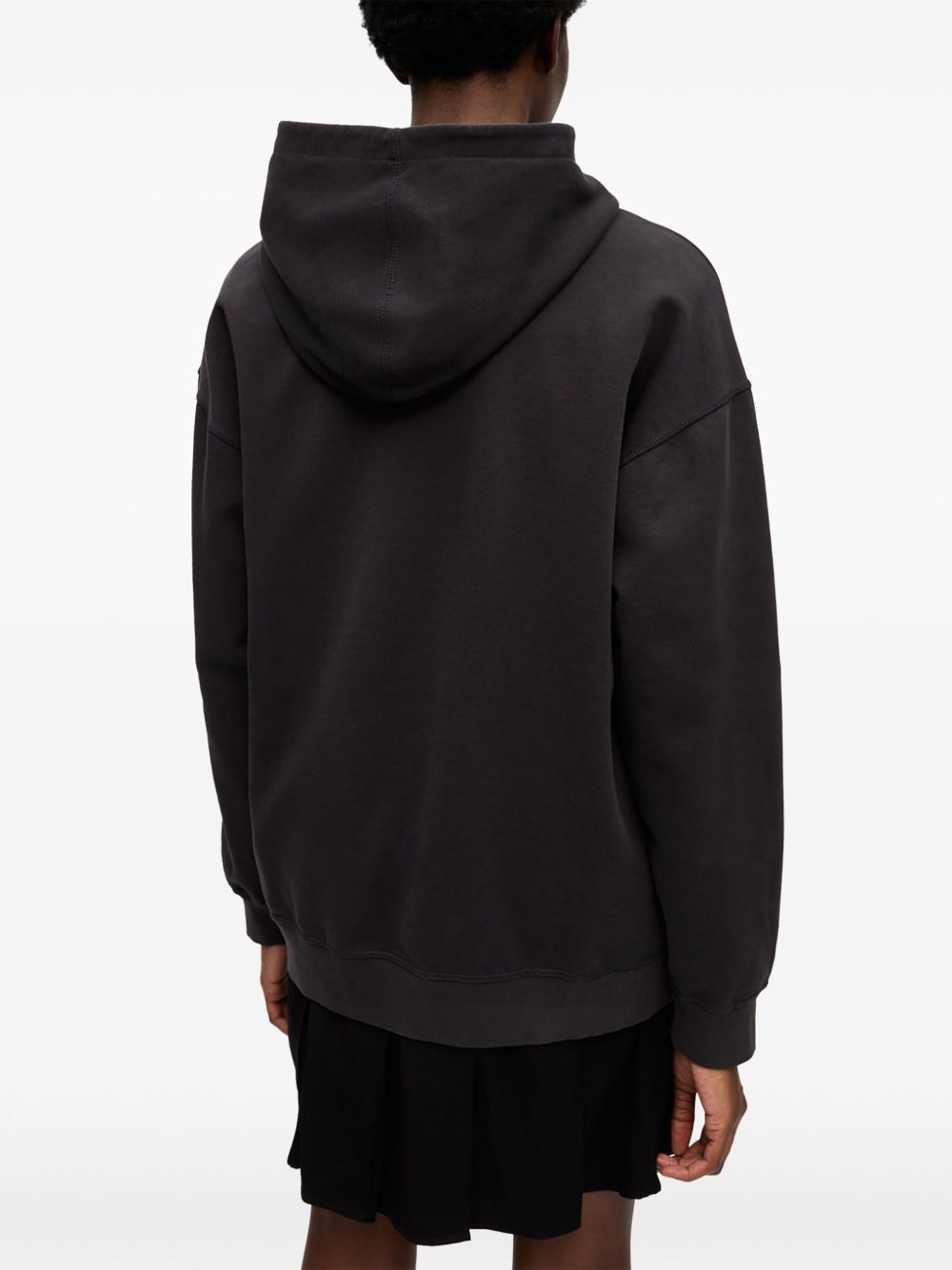 Ganni Oversized Cherries Organic Cotton Hoodie Grey Grey