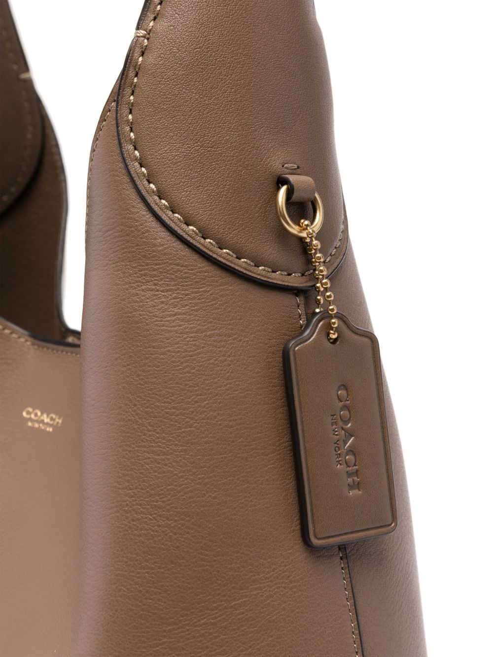 Coach Brooklyn 28 Leather Hobo Bag Dove Grey