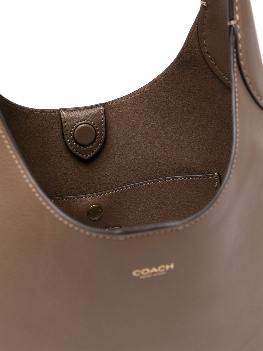 Coach Brooklyn 28 Leather Hobo Bag Dove Grey