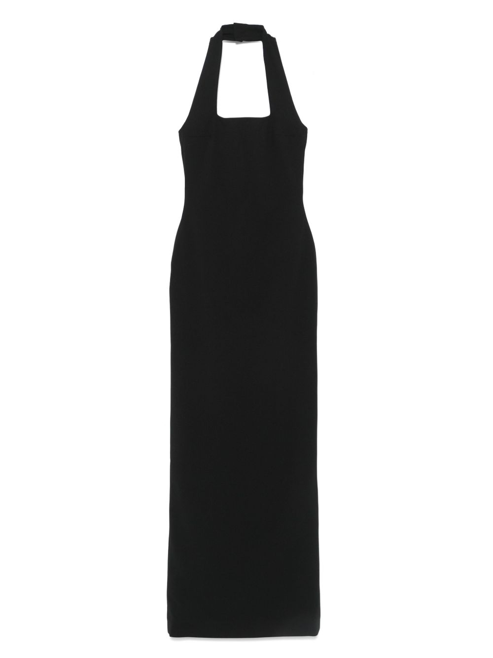 Solace London Square-Neck Maxi Dress Black