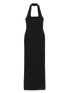 Solace London Square-Neck Maxi Dress Black