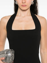 Solace London Square-Neck Maxi Dress Black