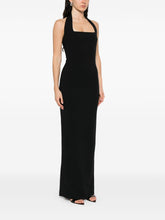 Solace London Square-Neck Maxi Dress Black