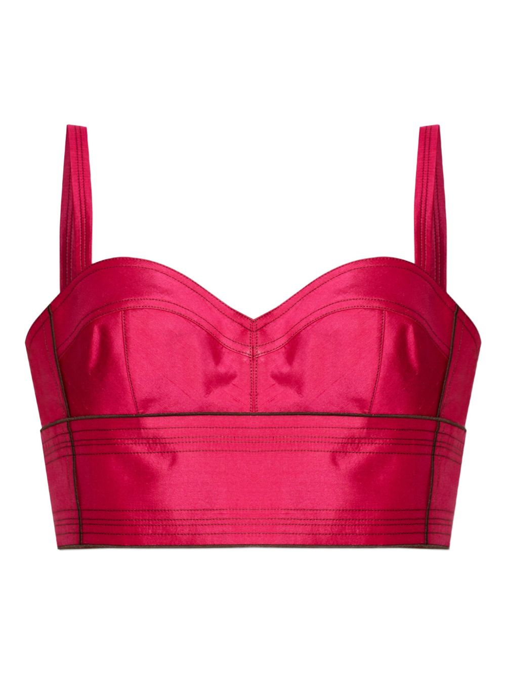Tory Burch Silk bra top Fuchsia