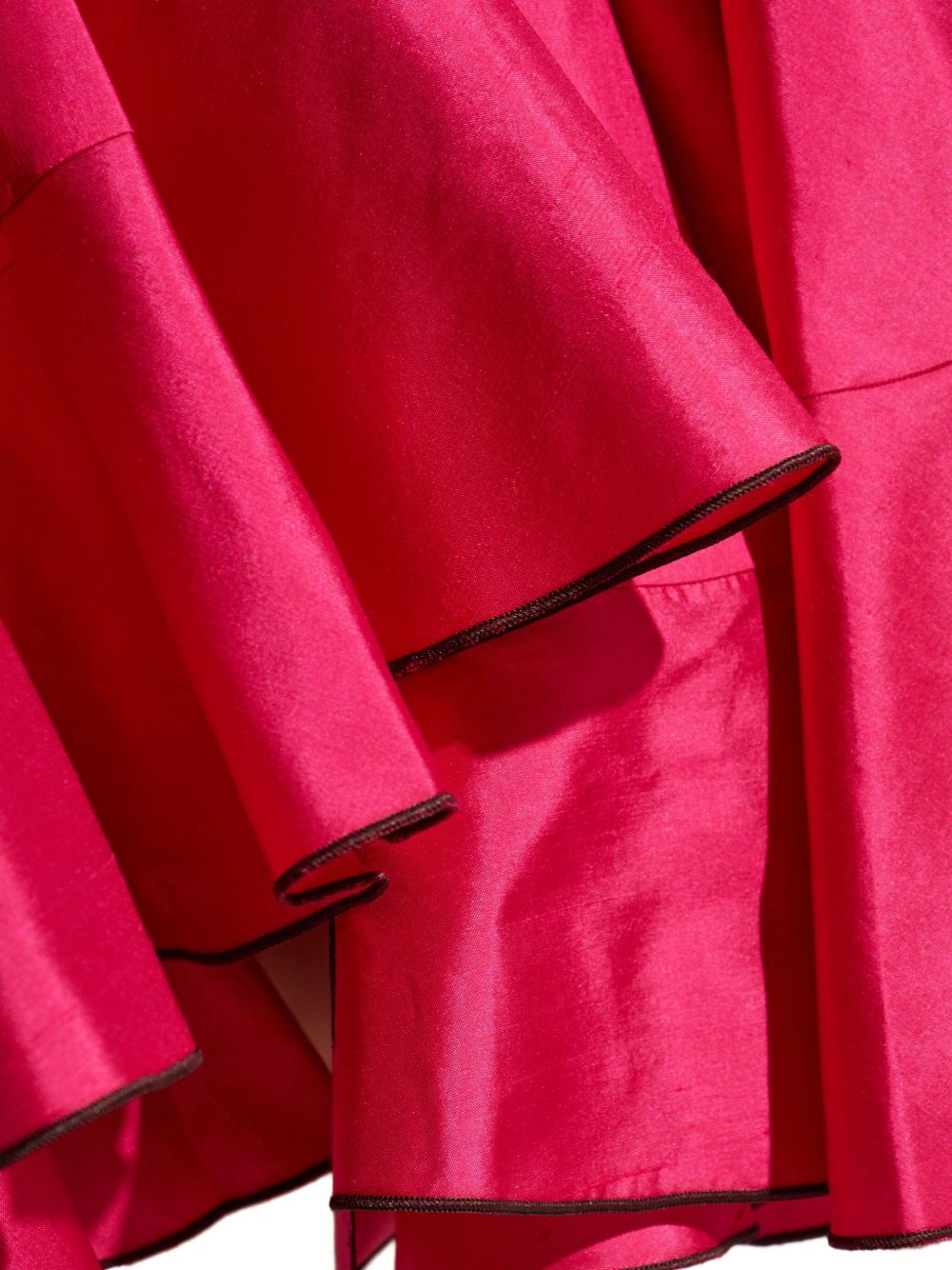 Tory Burch Silk Asymmetric Panelled Midi Skirt Fuchsia fuchsia