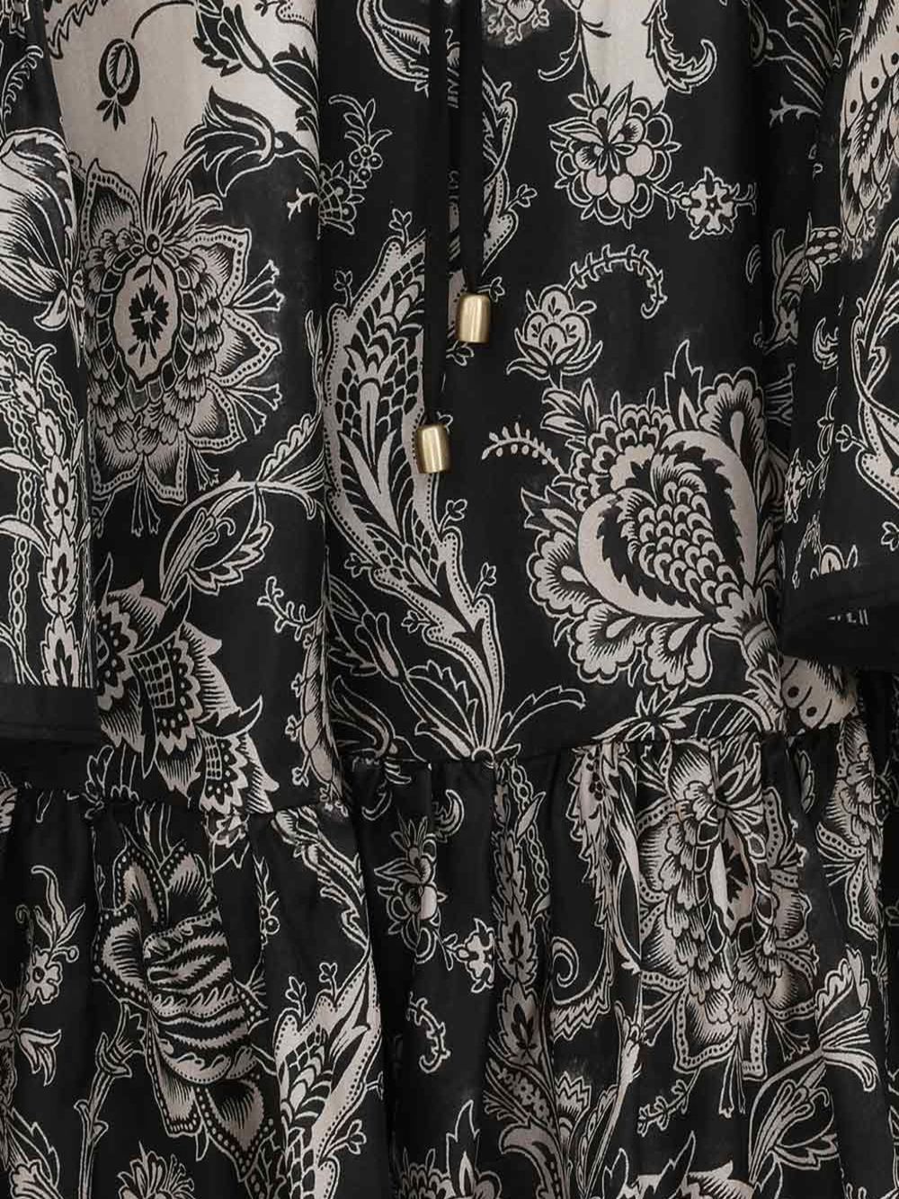 Zimmermann Rhiannon Cream Paisley Silk Mini Dress Beige