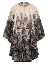Zimmermann Rhiannon Cream Paisley Silk Mini Dress Beige