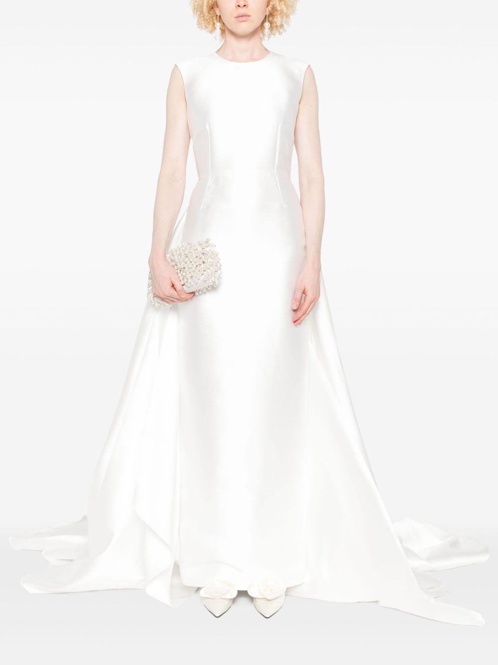 Solace London Larsen Maxi Sleeveless Dress Beige