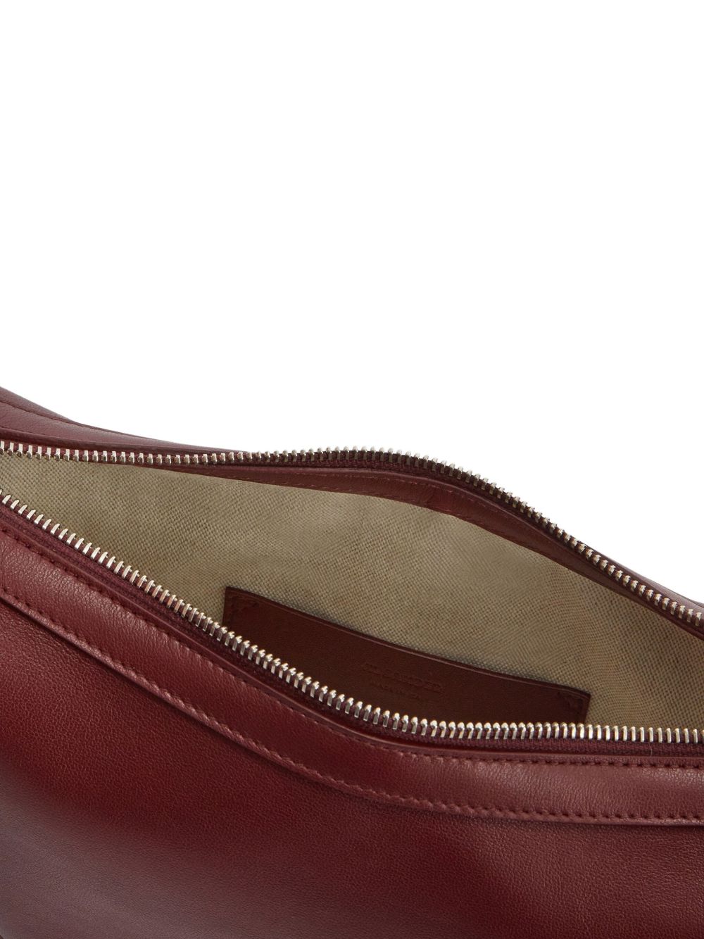 Jil Sander Small Knot Leather Crossbody Bag Bordeaux