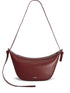 Jil Sander Small Knot Leather Crossbody Bag Bordeaux