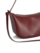 Jil Sander Small Knot Leather Crossbody Bag Bordeaux