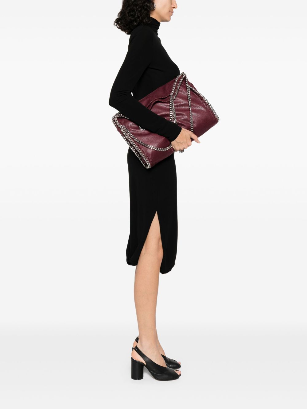 Stella McCartney Falabella Chain Tote Bag in Bordeaux