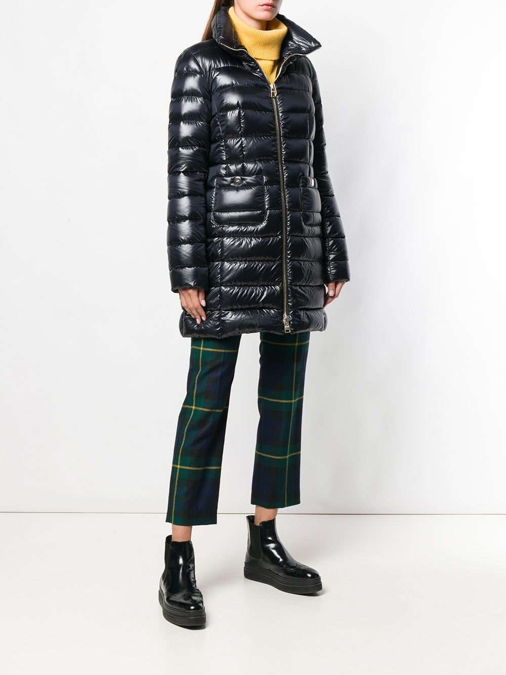 Herno Maria Midi Down Jacket Black