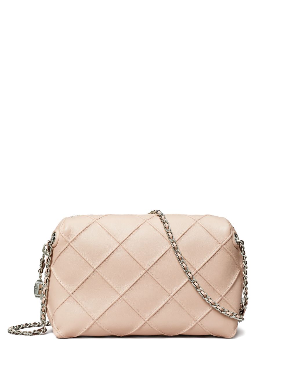 Tory Burch Fleming Small Quilted Leather Crossbody Bag Pink