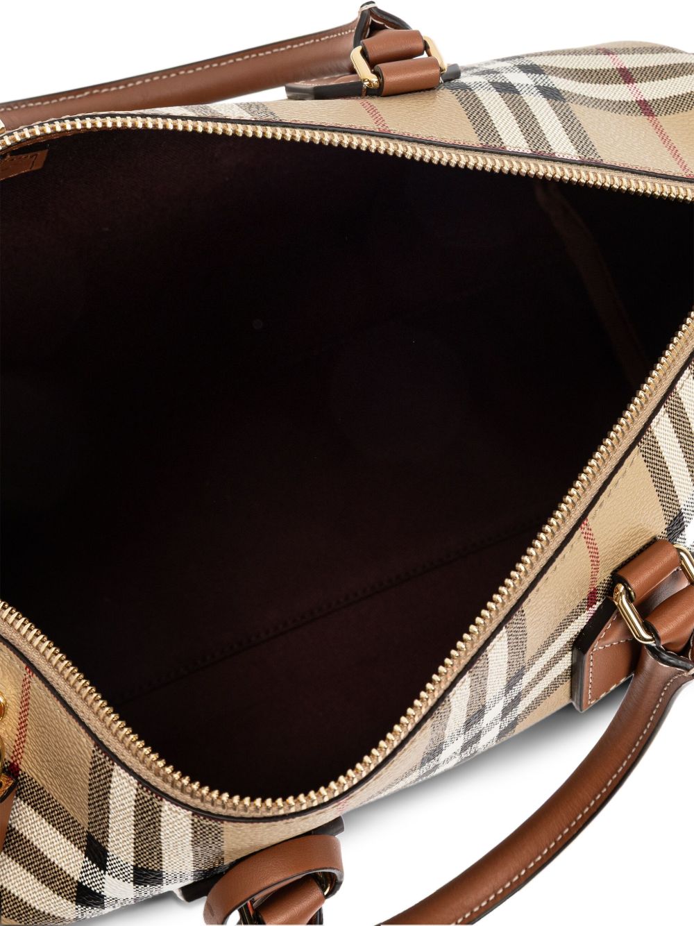 Burberry Medium Check Bowling Bag Beige
