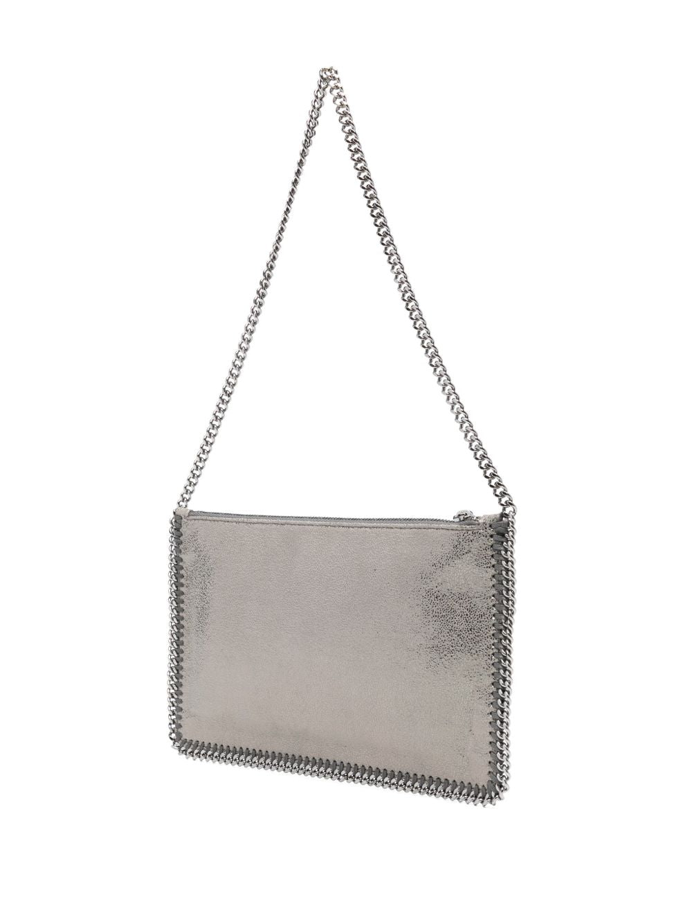 Stella McCartney Falabella Chain-Link Shoulder Clutch Bag Silver