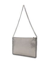 Stella McCartney Falabella Chain-Link Shoulder Clutch Bag Silver