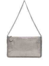 Stella McCartney Falabella Chain-Link Shoulder Clutch Bag Silver