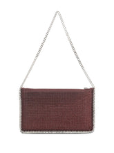 Stella McCartney Falabella Crystal-Embellished Burgundy Clutch Shoulder Bag Bordeaux