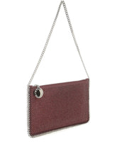 Stella McCartney Falabella Crystal-Embellished Burgundy Clutch Shoulder Bag Bordeaux
