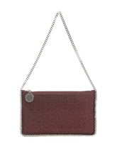 Stella McCartney Falabella Crystal-Embellished Burgundy Clutch Shoulder Bag Bordeaux