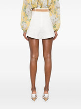 Zimmermann High-Waisted Linen Shorts Ivory
