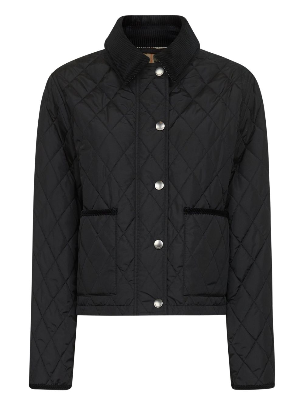Burberry Quilted Nylon Jacket with Vintage Check Lining Black black