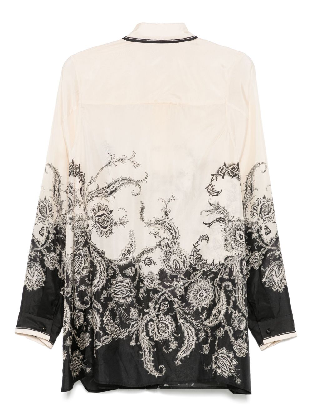 Zimmermann Rhiannon Printed Silk Shirt Beige
