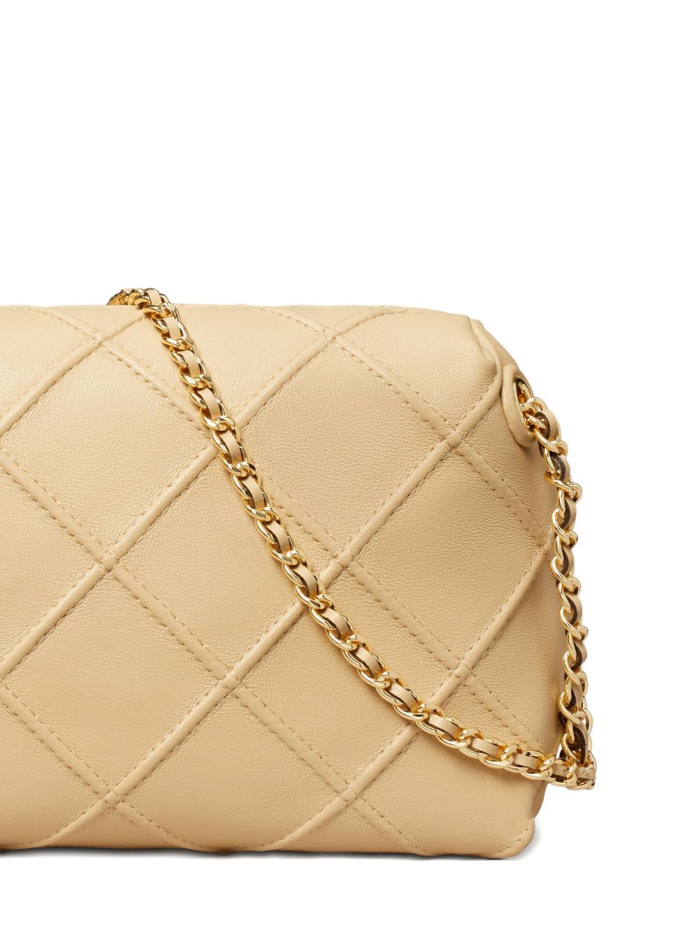 Tory Burch Fleming Soft Quilted Leather Shoulder Bag Beige