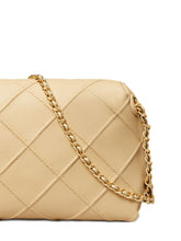 Tory Burch Fleming Soft Quilted Leather Shoulder Bag Beige