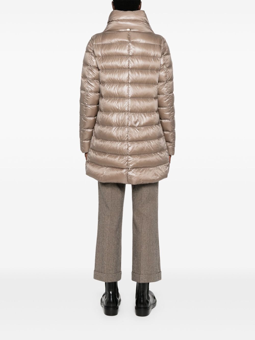 Herno Padded Midi Down Jacket in Dove Grey Dove Grey