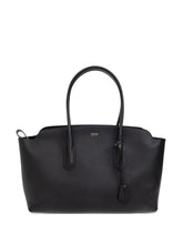 Tom Ford Structured Smooth Calf Leather Tote Bag Black