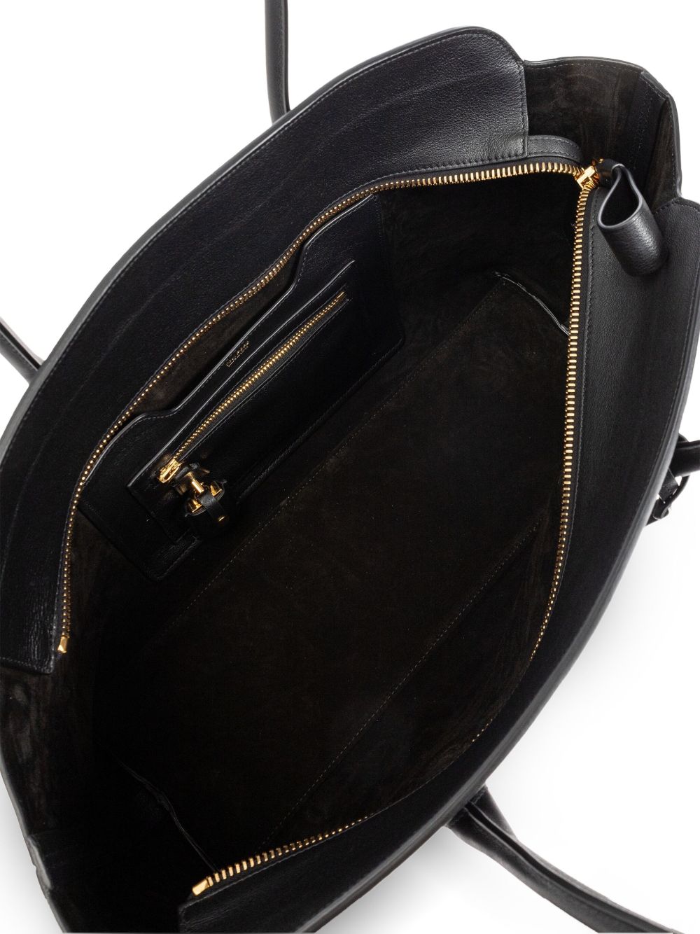 Tom Ford Structured Smooth Calf Leather Tote Bag Black