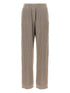 Brunello Cucinelli Elasticated Waistband Light Brown Cotton Trousers Light brown