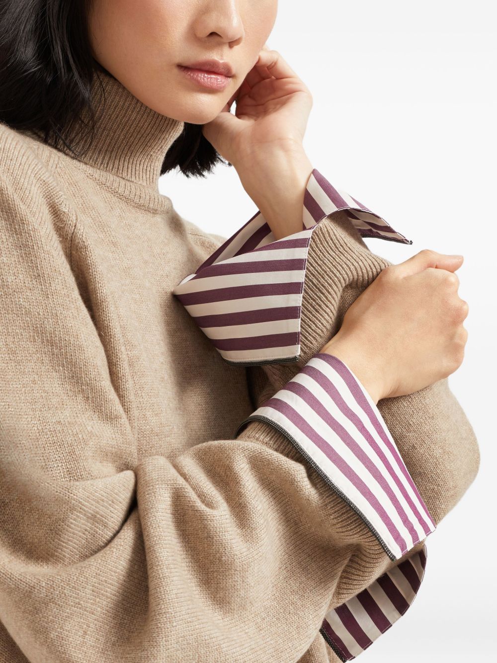 Brunello Cucinelli Cashmere Roll-Neck Sweater Brown Brown