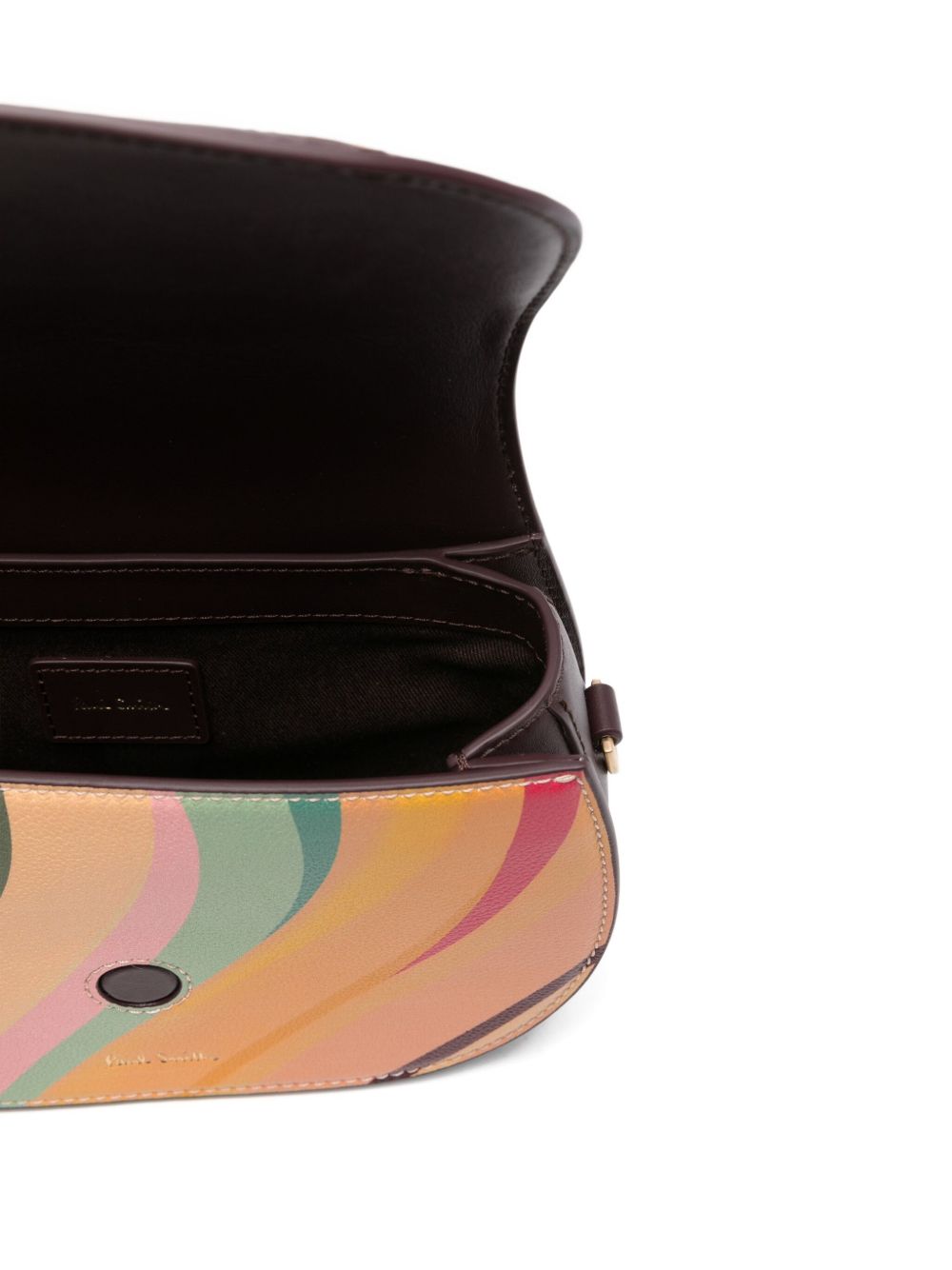 Paul Smith Swirl Leather Saddle Shoulder Bag Multicolour