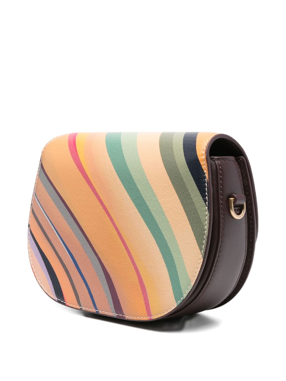 Paul Smith Swirl Leather Saddle Shoulder Bag Multicolour