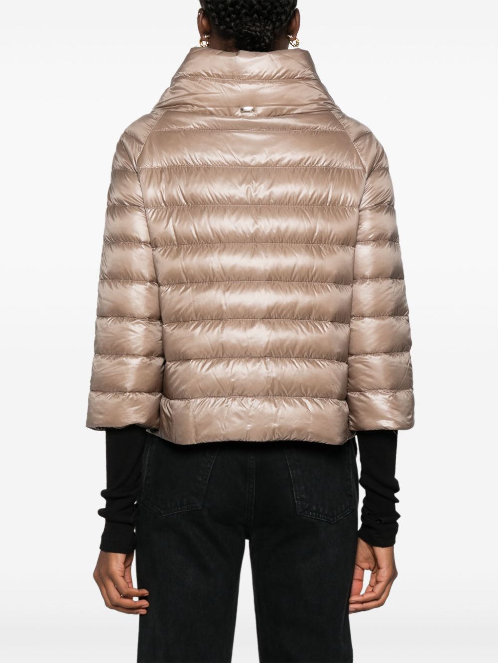 Herno Lightweight Goose Down Cape Jacket Dove Grey