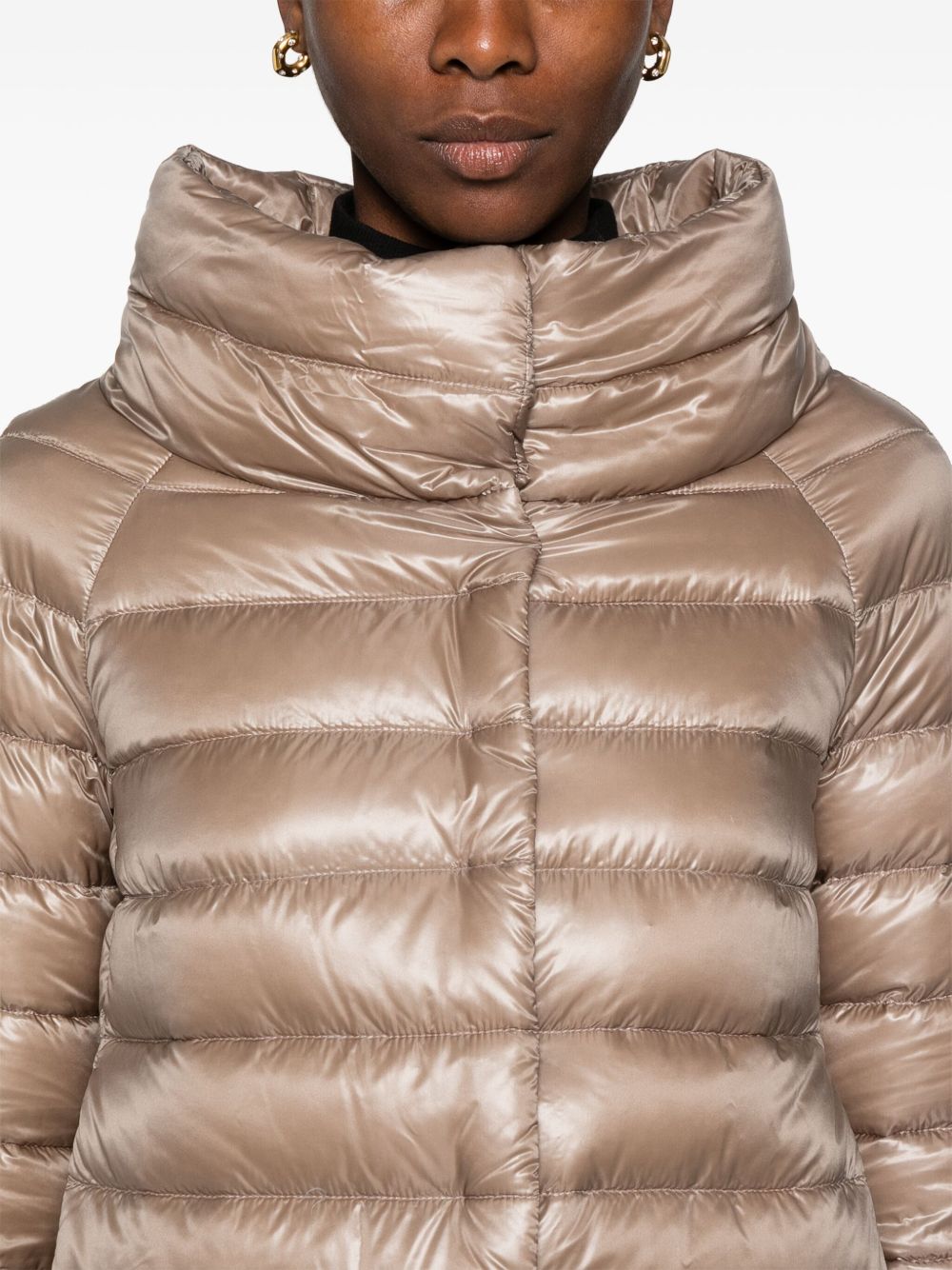 Herno Lightweight Goose Down Cape Jacket Dove Grey