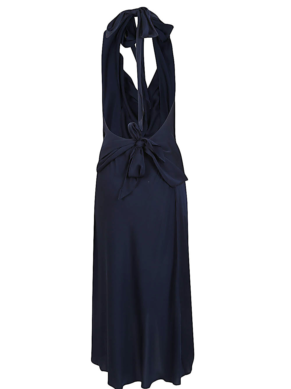 Silk95Five Backless Silk Mini Dress Blue