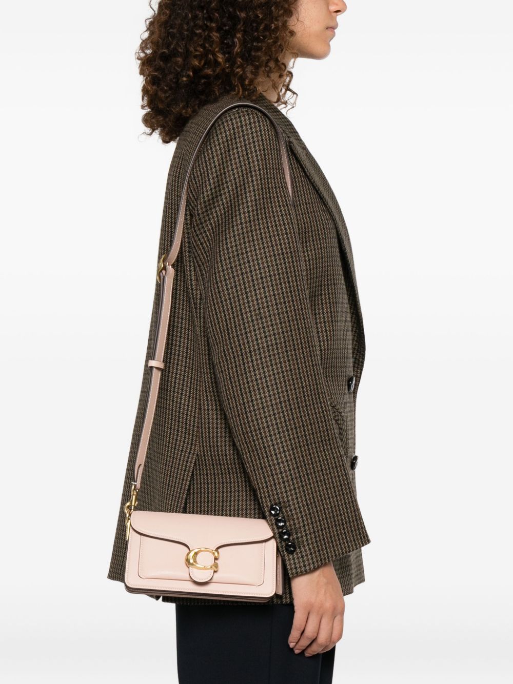 Coach Tabby 20 Grained-Leather Shoulder Bag Beige